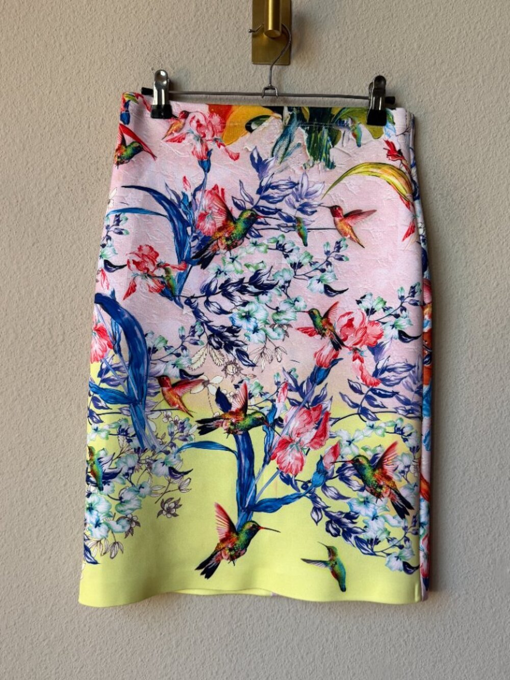 Clover Canyon Hummingbird Floral Print Mini Skirt Size S - Picture 2 of 6
